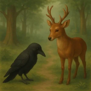 Read more about the article The Wise Deer and the Foolish Crow
