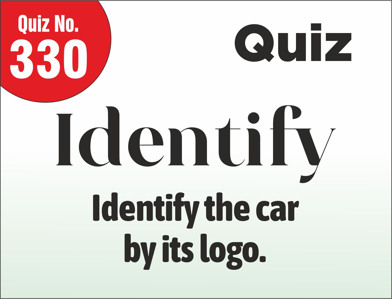 You are currently viewing FIND THE MISTAKE – Identify the car by its logo