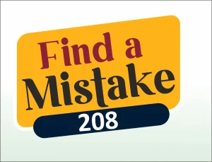 Read more about the article FIND THE MISTAKE
