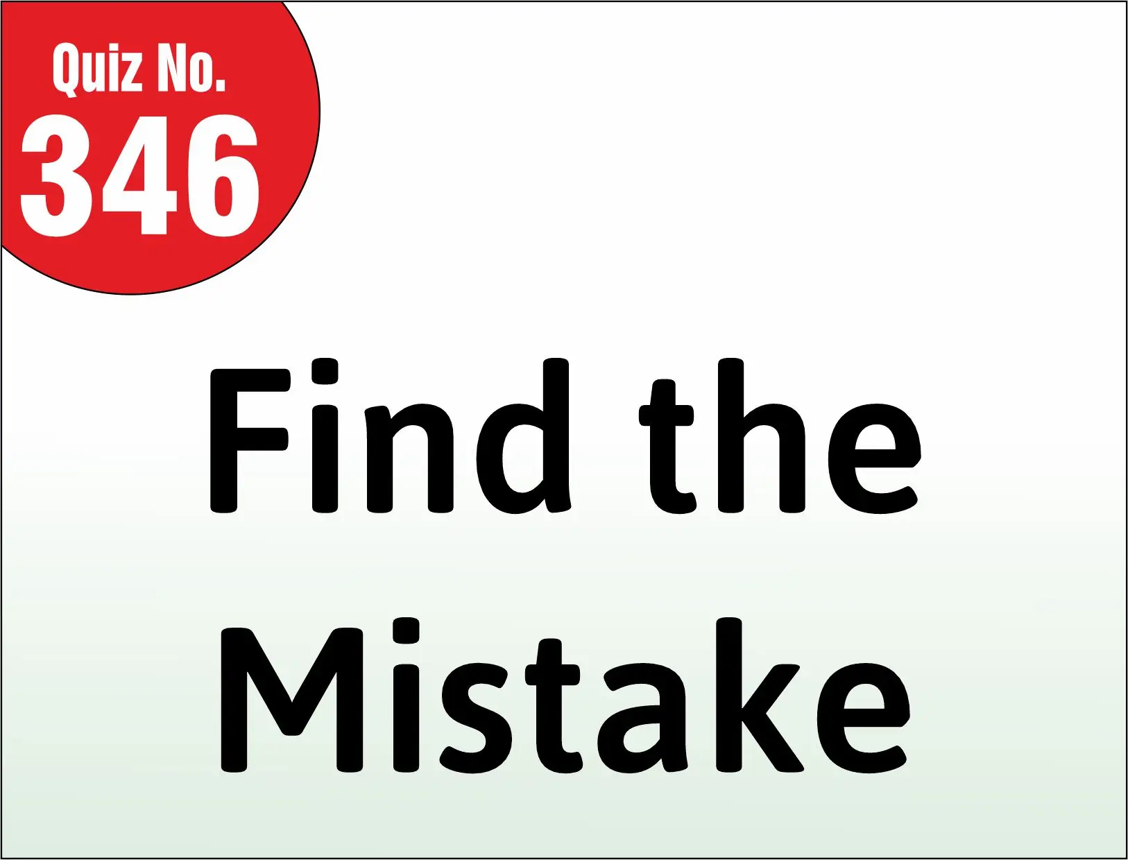 You are currently viewing Find the mistake