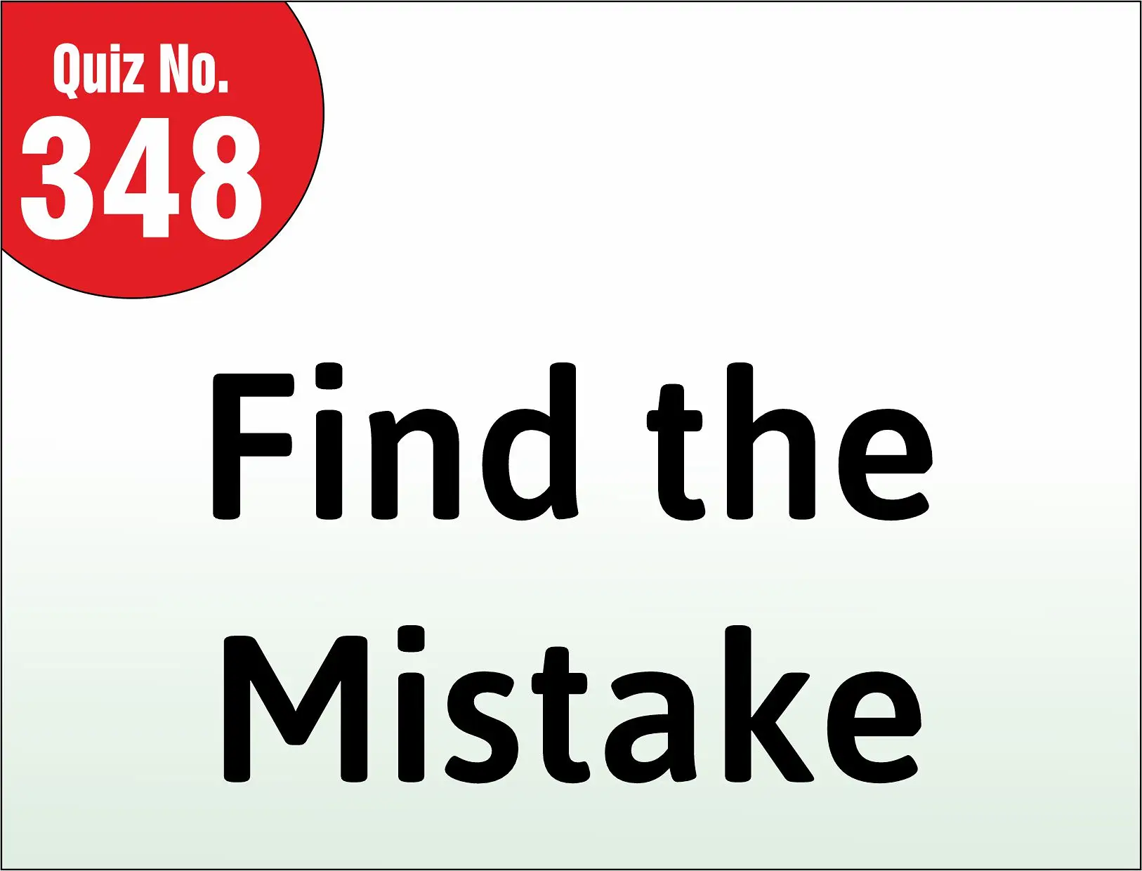 You are currently viewing Find the mistake
