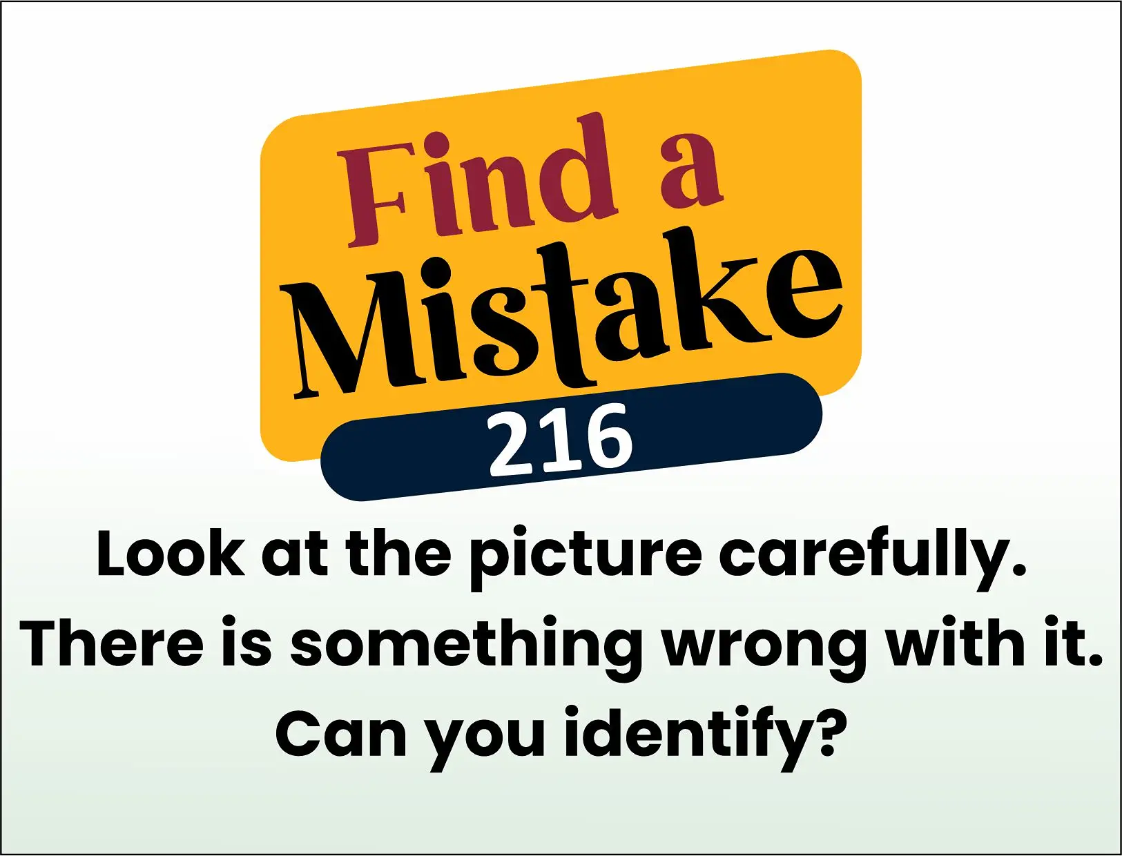 You are currently viewing FIND THE MISTAKE